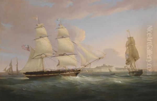The Merchant Snow Peru Off Dover Oil Painting by William Huggins