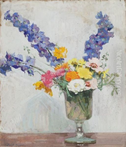 Bouquet Oil Painting by Paul Jean Hugues