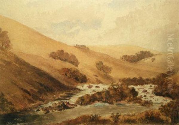 Near Lynton Oil Painting by Abraham Hulk Snr