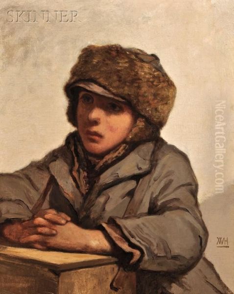 The Boot Black Oil Painting by William Morris Hunt