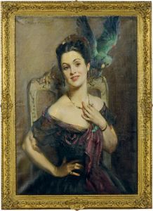 A Beauty With A Parrot