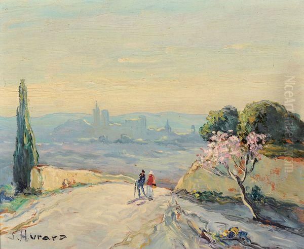 Vue D'avignon Oil Painting by Joseph Hurard