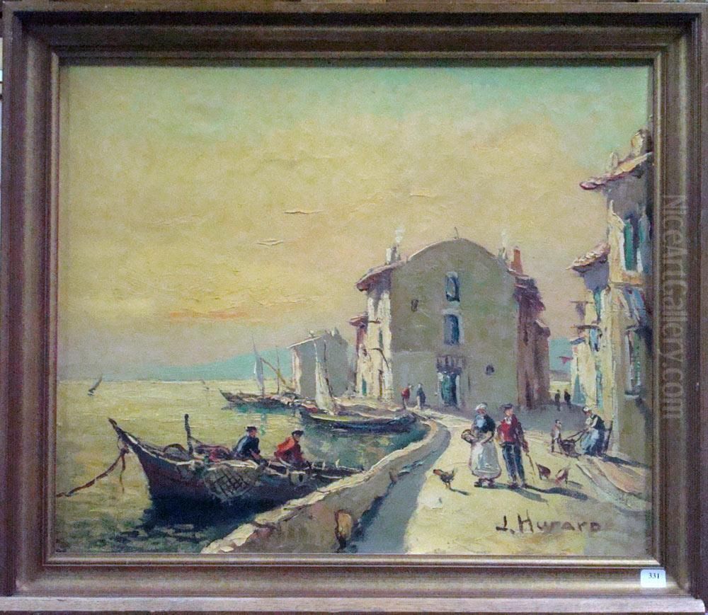 Le Chapeau De Gendarme Le Soir Aux Martigues Oil Painting by Joseph Hurard
