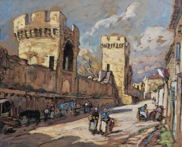 Les Remparts D'avignon Oil Painting by Joseph Hurard