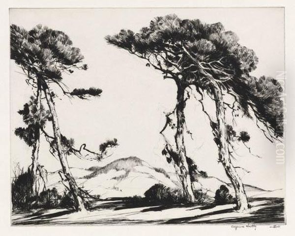 Loblolly Pines Oil Painting by Alfred Heber Hutty