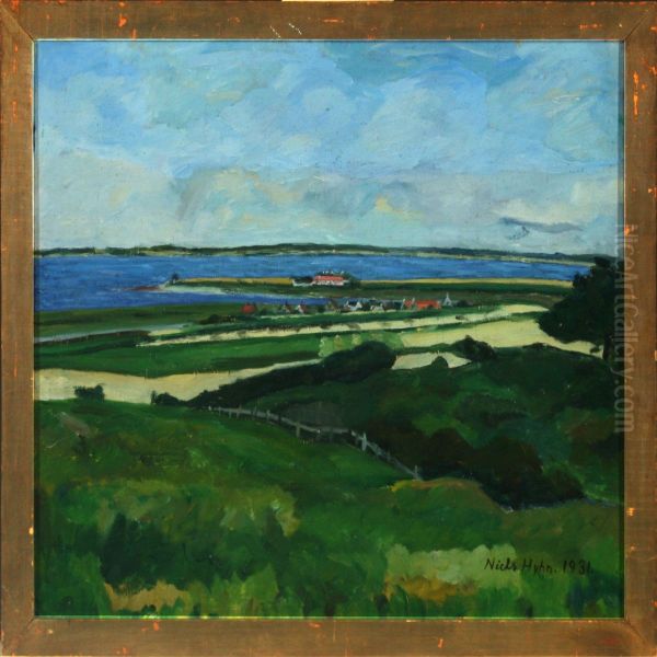View Over Inlet Andfields Oil Painting by Niels Hyhn