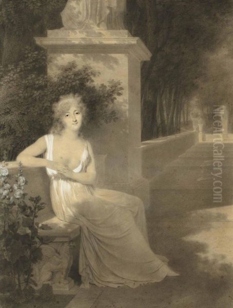 Portrait De Theresa Tallien Oil Painting by Jean-Baptiste Isabey