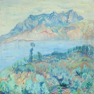 Costal Scenery From Italy With Mountains In The Rear