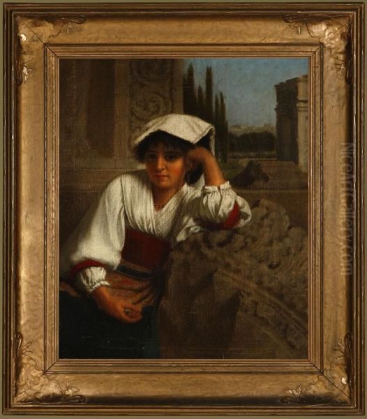 Ancient And Modern Rome Oil Painting by Lewis T Ives