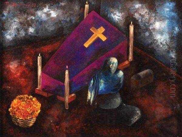 El Velorio Oil Painting by Maria Izquierdo
