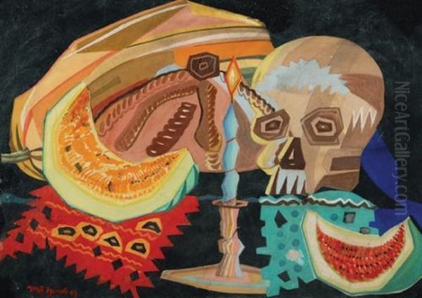Estudio Oil Painting by Maria Izquierdo