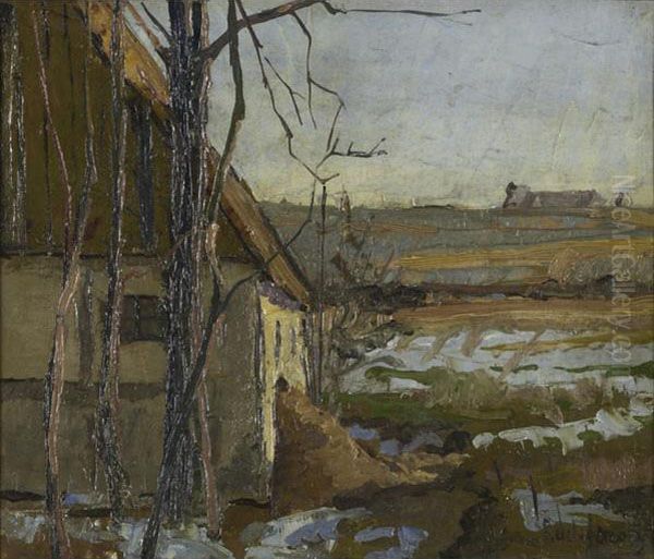 Spring Landscape Oil Painting by Rudolph Jacobsen