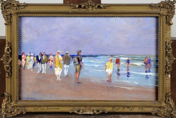 Plage De Heist Oil Painting by Ludovic Janssen