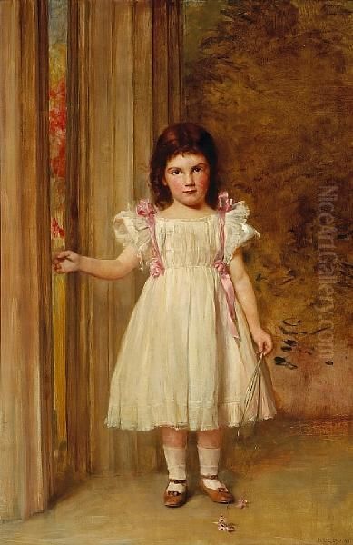A Portrait Of A Young Girl Oil Painting by Phoebe A. Jenks