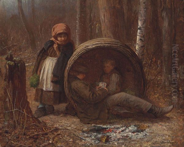 The Eavesdropper Oil Painting by Eastman Johnson