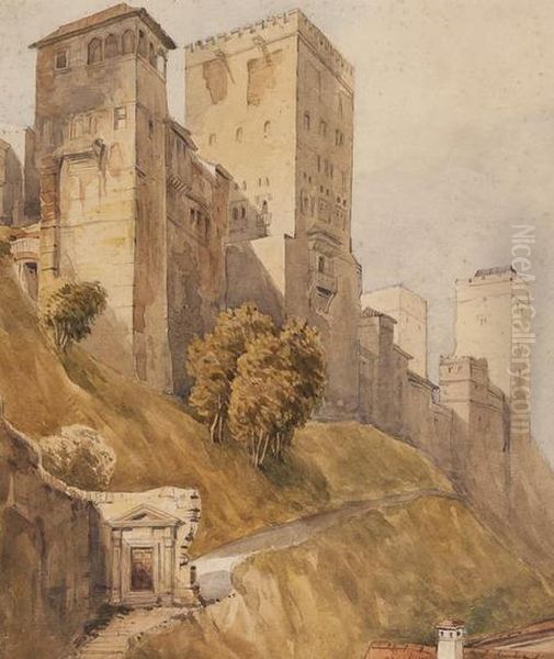 Comares Tower And Tocador, Alhambra Oil Painting by Harry John Johnson