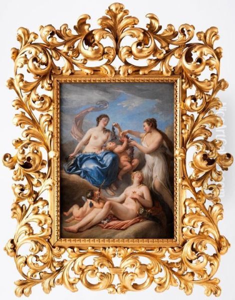 Drei Grazien Oil Painting by Nicolas Rene Jollain