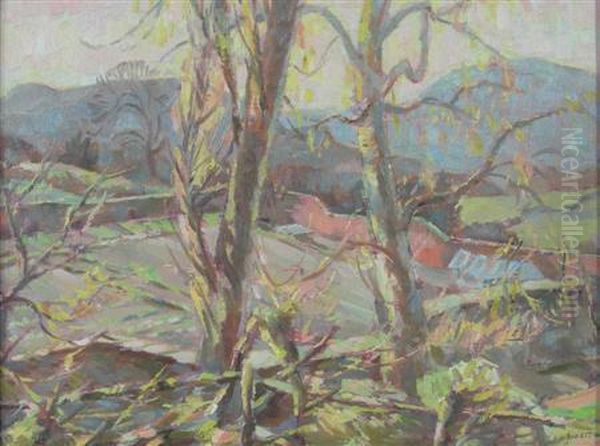 Walled Garden Oil Painting by Percy Hague Jowett