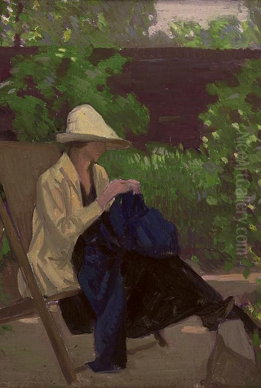 Seated Woman Oil Painting by Percy Hague Jowett
