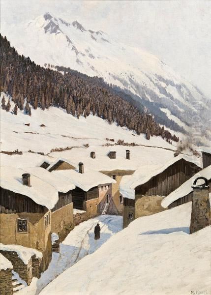 Sankt Anton Oil Painting by Rudolf Kargl