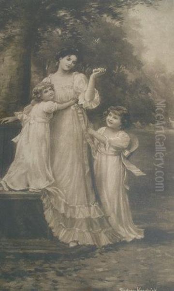 A Gentle Pleader And Youthful Joys Oil Painting by Sydney Percy Kendrick