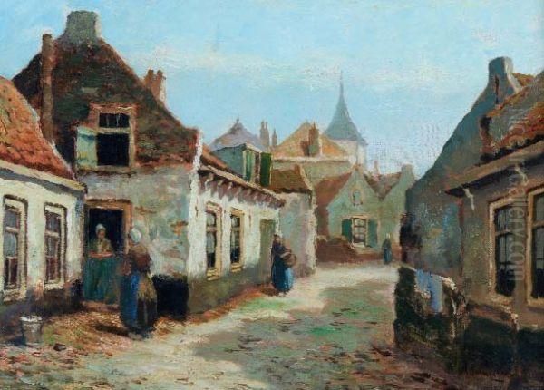 Dessa Met Waringin Aan De Waterkant Oil Painting by Frederik Anton Kievits