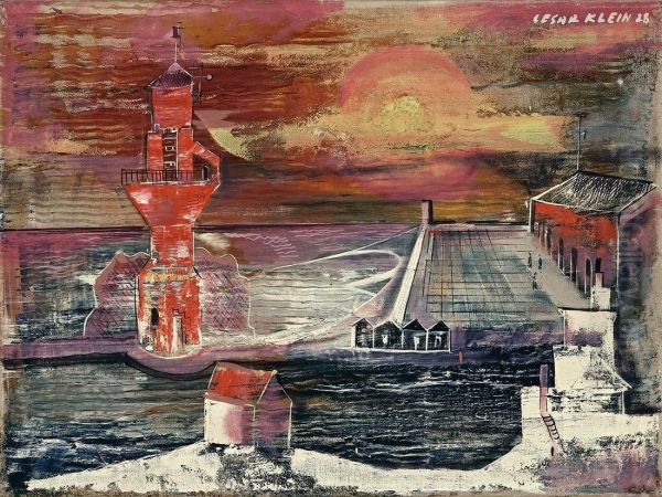 Leuchtturm Oil Painting by Cesar Klein