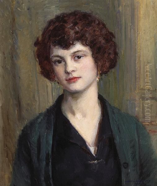 Oui Oil Painting by Joseph A. Kleitsch