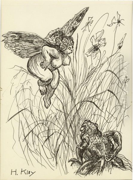 Der Fr
U
Hling (springtime) Oil Painting by Heinrich Kley