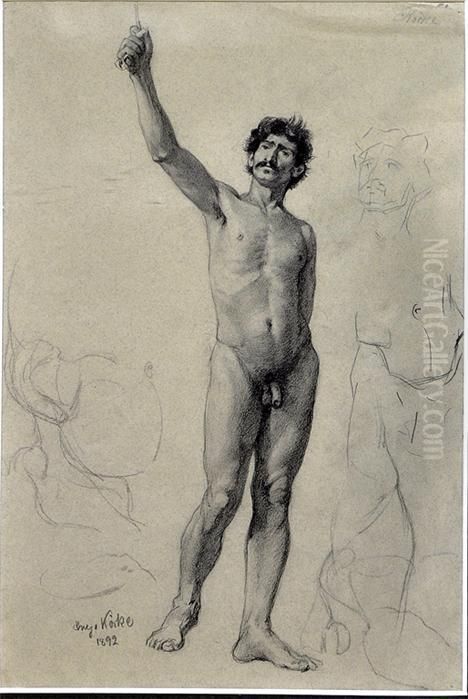 Studie Eines Manneraktes Oil Painting by Hugo Koeke
