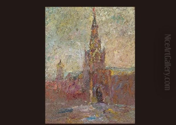 St.harb Church Oil Painting by Torajiro Kojima