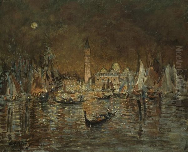 Doges Palace And Campanile Oil Painting by Aleksej K. Korovin