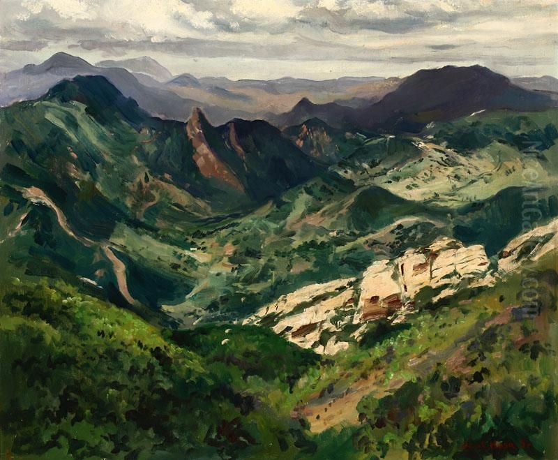Malibu Hills Oil Painting by Emil Jean Kosa