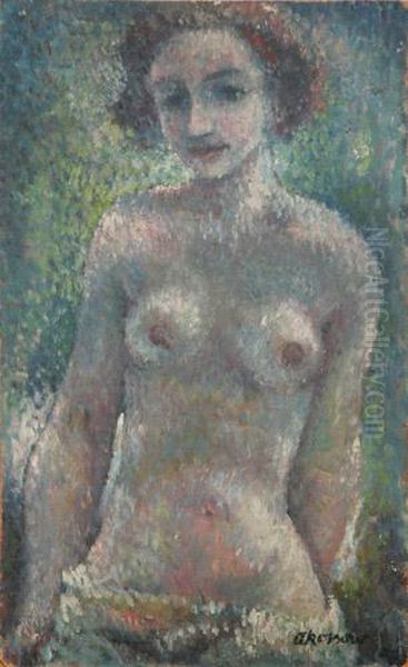 Weiblicher Halbakt Oil Painting by Arthur Kossow
