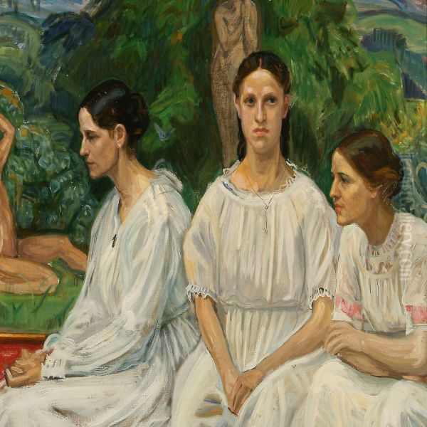 Portrait Of The Danish Oil Painting by Johannes Kragh