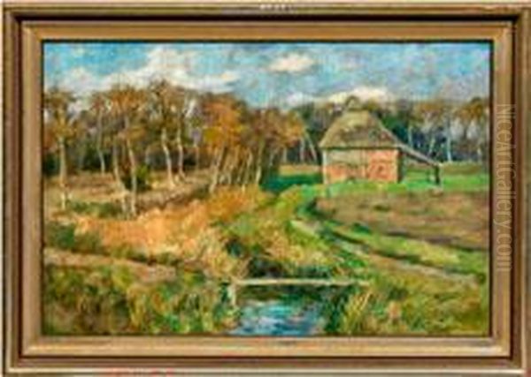 Worpswederlandschaft Oil Painting by Karl Krummacher