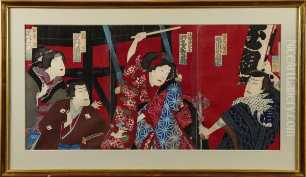 Untitled Oil Painting by Gototei Kunisada
