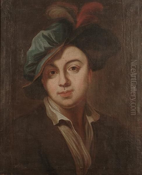 Portrait Of A Young Man Oil Painting by Jan Kupetzki