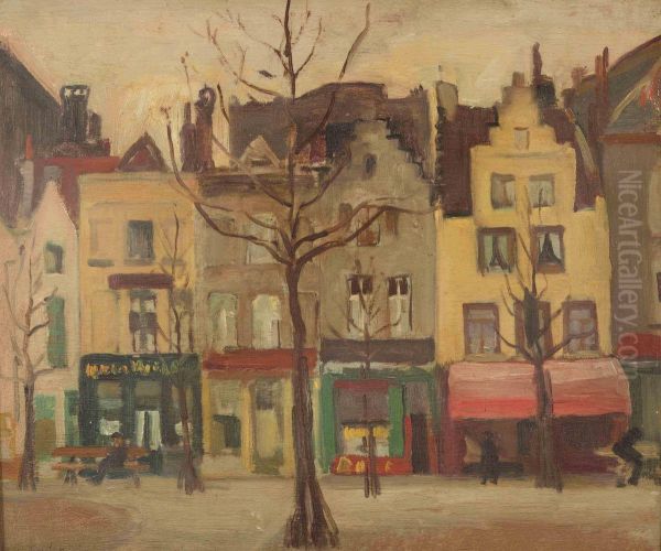 Townscape Oil Painting by Harrie Kuyten