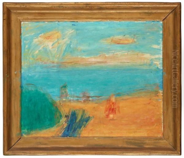 Havsstrand Oil Painting by Carl Kylberg