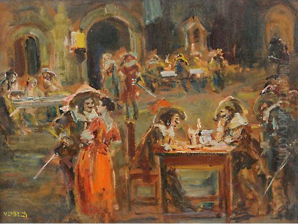 Moschiettieri In Riposo Oil Painting by Vincenzo La Bella