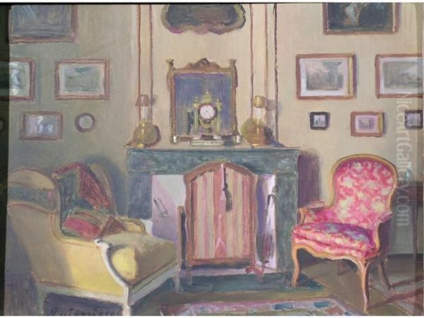 Le Salon Oil Painting by Joseph Laferriere