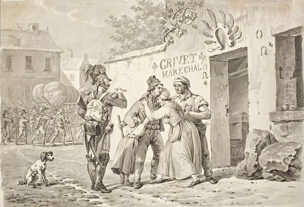 Der Abschied Oil Painting by Dirck Langendijk