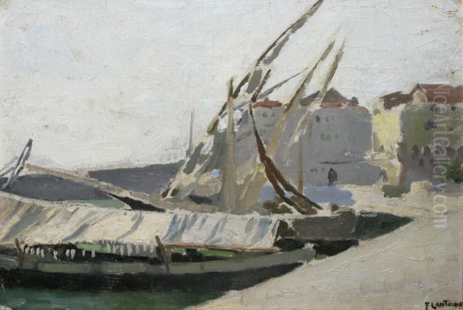 Coin De Port Oil Painting by Fernand Lantoine