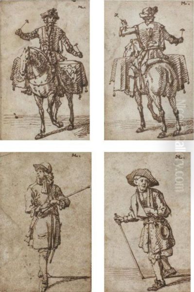 Figure Drawings Oil Painting by Marcellus the Elder Laroon