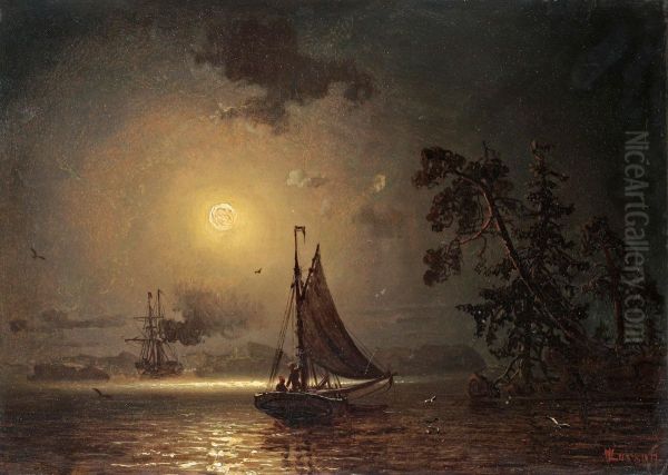Nocturnal Voyage Oil Painting by Marcus Larson