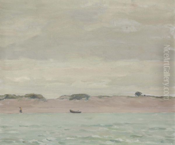 Sand Harbor Oil Painting by William Langson Lathrop