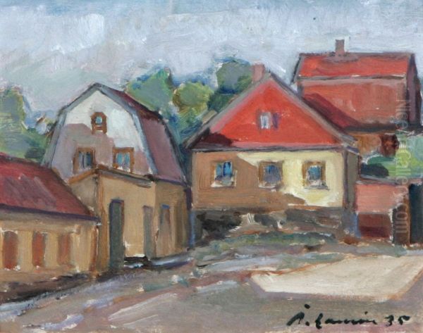 Motiv Fran Soder Oil Painting by Per Ake Lauren