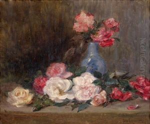 Vase De Fleurs Sur Un Entablement