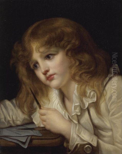 Property Of A Private Collector, New York
 

 
 
 

 
 The Young Mathematician Oil Painting by Jeanne-Philiberte Ledoux